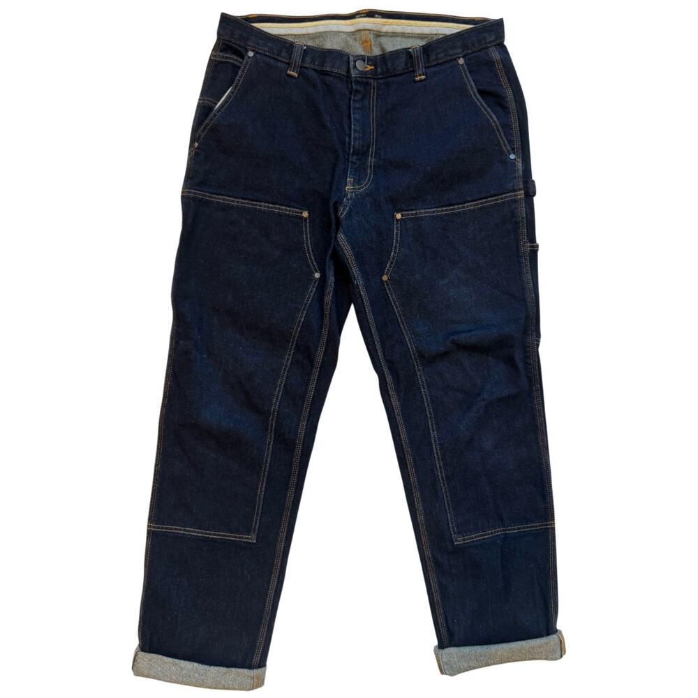 Banana Republic Straight Carpenter Jeans 35x36 Double Knee Utility Dark Big Tall